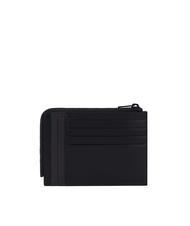PIQUADRO W122 Geldbörse und Karte aus Leder Schwarz - Brieftaschen Herren - 2