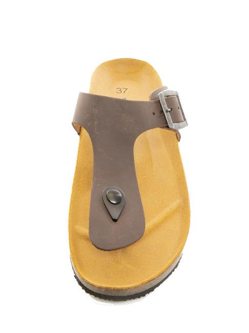 VEGA Flip-Flops aus Wildleder dunkelbraun - Damenschuhe