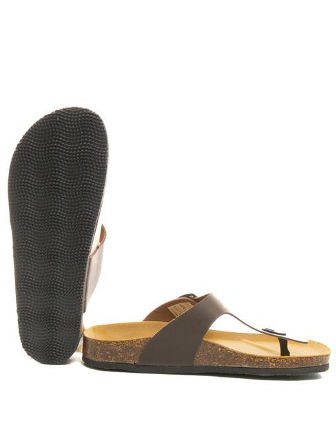 VEGA Flip-Flops aus Wildleder dunkelbraun - Damenschuhe