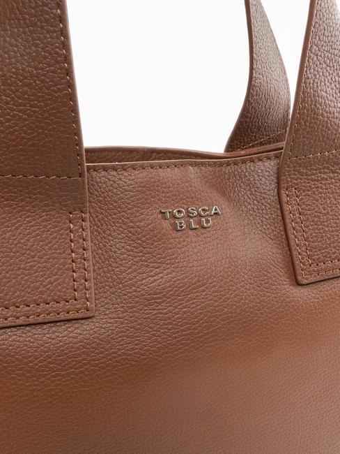 FRAPPE Ledertasche mit Schultergurt Dunkelbraun - Damentaschen