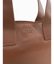 TOSCA BLU FRAPPE Ledertasche mit Schultergurt Dunkelbraun - Damentaschen - 3