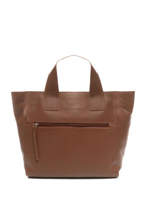 FRAPPE Ledertasche mit Schultergurt Dunkelbraun - Damentaschen