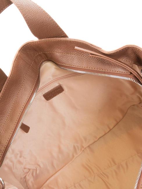 FRAPPE Ledertasche mit Schultergurt Dunkelbraun - Damentaschen