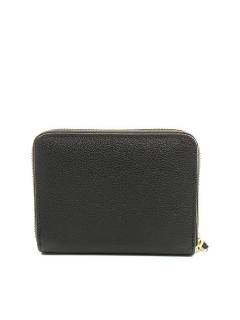BASIC Mittelgro&szlig;e Lederbrieftasche mit umlaufendem Rei&szlig;verschluss Schwarz - Brieftaschen Damen