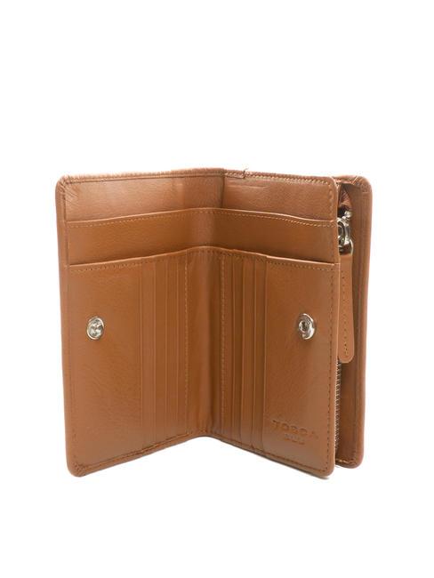BASIC Mittelgro&szlig;e Lederbrieftasche BRAUN - Brieftaschen Damen