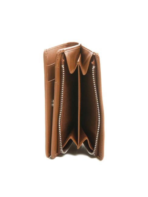 BASIC Mittelgro&szlig;e Lederbrieftasche BRAUN - Brieftaschen Damen