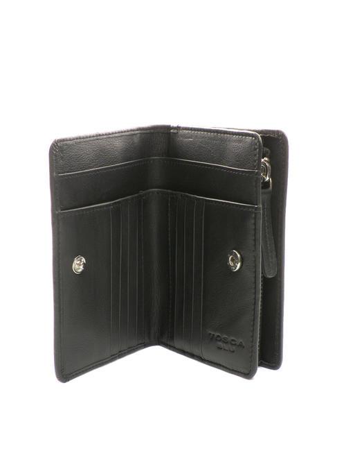 BASIC Mittelgro&szlig;e Lederbrieftasche Schwarz - Brieftaschen Damen