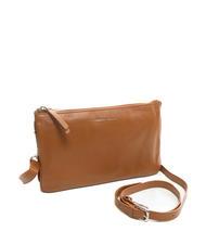 TOSCA BLU BASIC Umh&auml;ngetasche aus Leder BRAUN - Damentaschen - 2