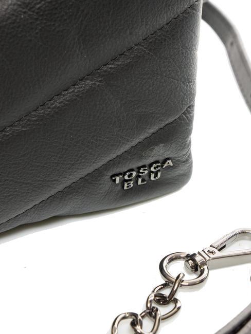PAN CAKE Ledertasche mit Schultergurt Schwarz - Damentaschen