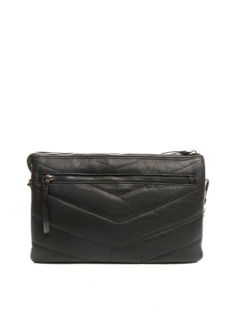 PAN CAKE Ledertasche mit Schultergurt Schwarz - Damentaschen
