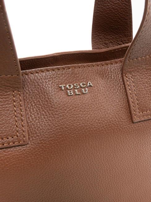 FRAPPE Mittelgro&szlig;e Ledertasche mit Schultergurt Dunkelbraun - Damentaschen