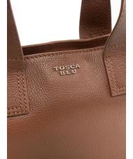 TOSCA BLU FRAPPE Mittelgro&szlig;e Ledertasche mit Schultergurt Dunkelbraun - Damentaschen - 3
