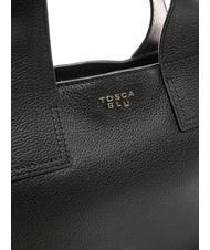 TOSCA BLU FRAPPE Mittelgro&szlig;e Ledertasche mit Schultergurt Schwarz - Damentaschen - 3