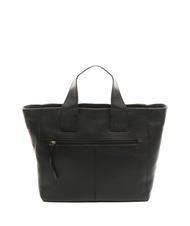 TOSCA BLU FRAPPE Ledertasche mit Schultergurt Schwarz - Damentaschen - 4