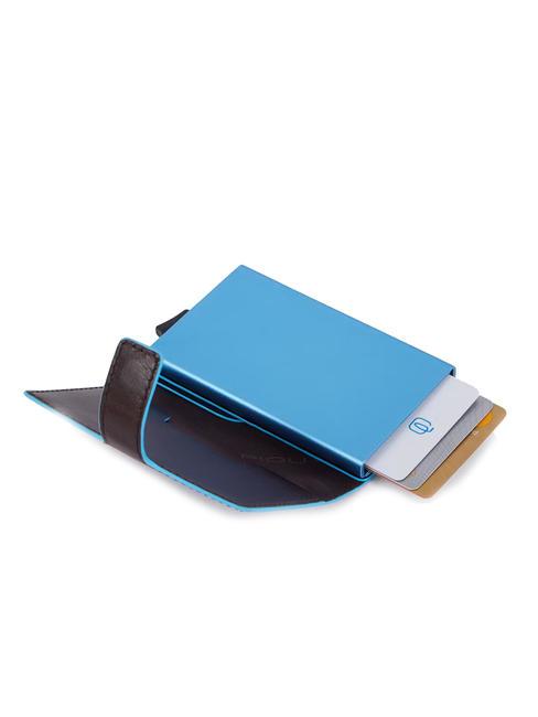 BLUE SQUARE Kreditkartenetui aus Leder und Metall MAHAGONI - Brieftaschen Herren