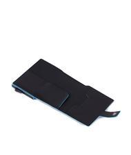 PIQUADRO BLUE SQUARE Kreditkartenetui aus Leder und Metall Schwarz - Brieftaschen Herren - 3