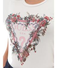 GUESS TRIANGLE FLOWER T-Shirt mit Applikationen cremwhi - T-Shirts und Tops f&uuml;r Damen - 3