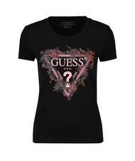 GUESS TRIANGLE FLOWER T-Shirt mit Applikationen jetbla - T-Shirts und Tops f&uuml;r Damen - 4
