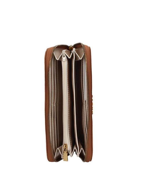 LAUREL Large Geldb&ouml;rse mit umlaufendem Rei&szlig;verschluss COGNAC - Brieftaschen Damen