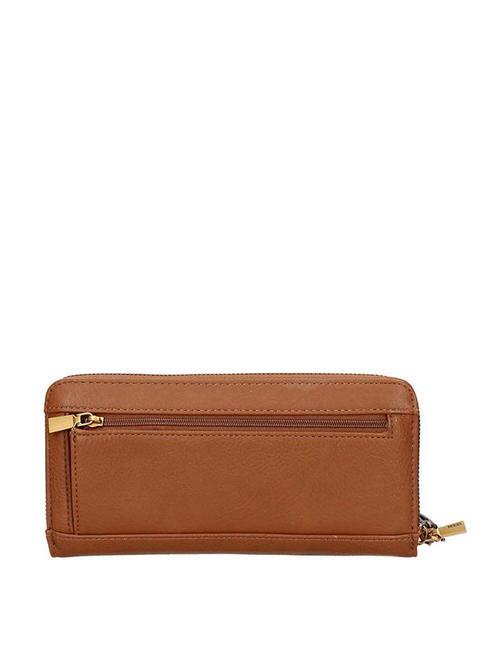 LAUREL Large Geldb&ouml;rse mit umlaufendem Rei&szlig;verschluss COGNAC - Brieftaschen Damen