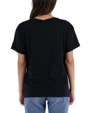 LIUJO BREASTPOCK &Ouml;ko-T-Shirt mit Logo und Strasssteinen schwarze lj-brusttasche - T-Shirts und Tops f&uuml;r Damen - 2