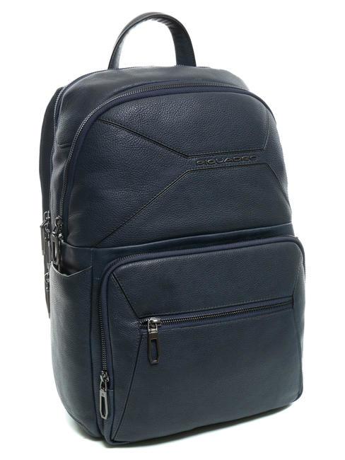 RHINO Lederrucksack f&uuml;r 14" PC Blau - PC-Rucks&auml;cke