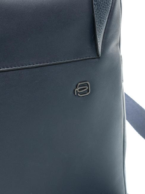 MACBETH Erweiterbare Ledertasche Blau - Umhängetaschen Herren