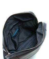 PIQUADRO MACBETH Erweiterbare Ledertasche Blau - Umhängetaschen Herren - 5