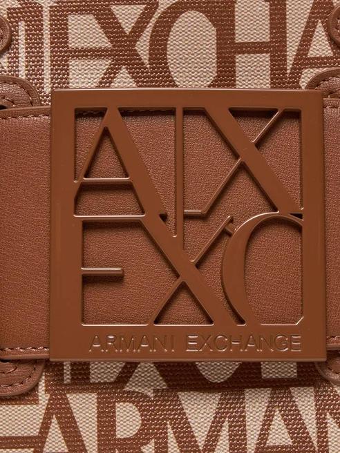 Armani Exchange Logo All Over Kleine Tasche Mit Schultergurt  