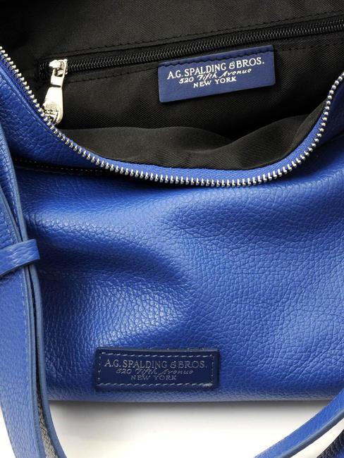 TOURIST Umh&auml;ngetasche aus Leder blau - Damentaschen