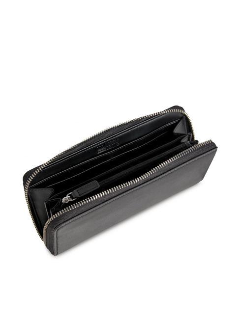 TH JEANS Gro&szlig;e Geldb&ouml;rse mit umlaufendem Rei&szlig;verschluss Schwarz - Brieftaschen Damen