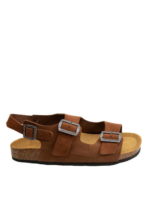 VEGA Wildleder-Slipper-Sandale Tabak - Herrenschuhe