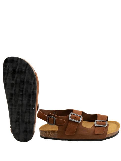 VEGA Wildleder-Slipper-Sandale Tabak - Herrenschuhe