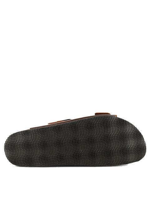 VEGA Ledersandale mit Doppelschnalle dunkelbraun - Herrenschuhe