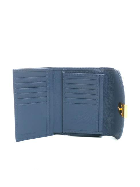 BLOSSOM Mittelgro&szlig;e Geldb&ouml;rse aus genarbtem Leder Blaubeere - Brieftaschen Damen