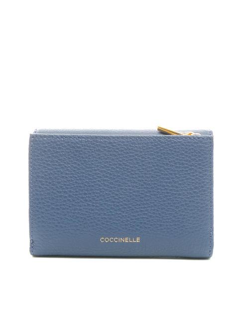 BLOSSOM Mittelgro&szlig;e Geldb&ouml;rse aus genarbtem Leder Blaubeere - Brieftaschen Damen