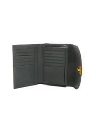 COCCINELLE BLOSSOM Mittelgro&szlig;e Geldb&ouml;rse aus genarbtem Leder Schwarz - Brieftaschen Damen - 2