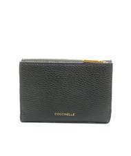 COCCINELLE BLOSSOM Mittelgro&szlig;e Geldb&ouml;rse aus genarbtem Leder Schwarz - Brieftaschen Damen - 3