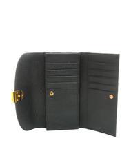 COCCINELLE BLOSSOM Gro&szlig;e Geldb&ouml;rse aus strukturiertem Leder Schwarz - Brieftaschen Damen - 2
