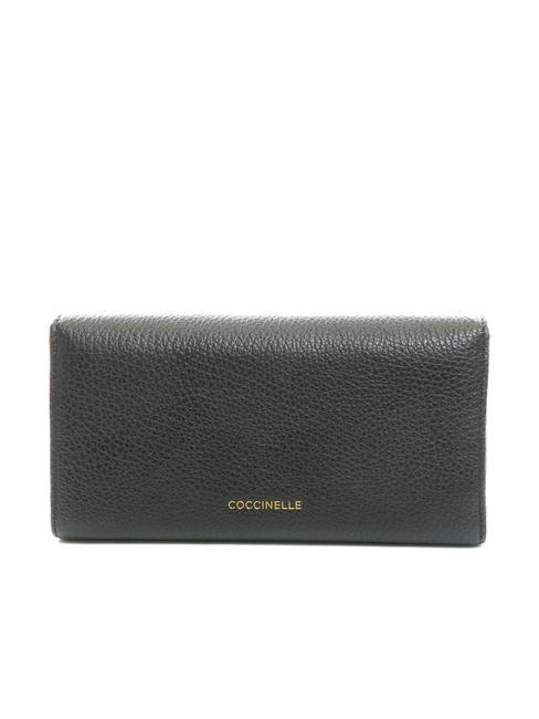 BLOSSOM Gro&szlig;e Geldb&ouml;rse aus strukturiertem Leder Schwarz - Brieftaschen Damen