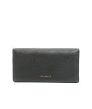 COCCINELLE BLOSSOM Gro&szlig;e Geldb&ouml;rse aus strukturiertem Leder Schwarz - Brieftaschen Damen - 3