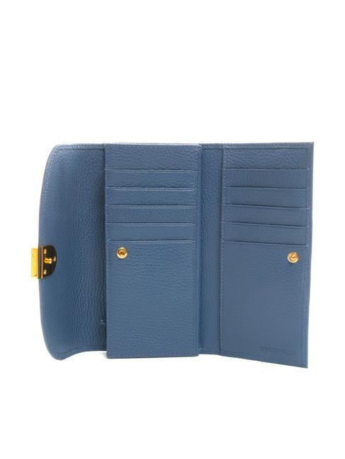 BLOSSOM Gro&szlig;e Geldb&ouml;rse aus strukturiertem Leder Blaubeere - Brieftaschen Damen