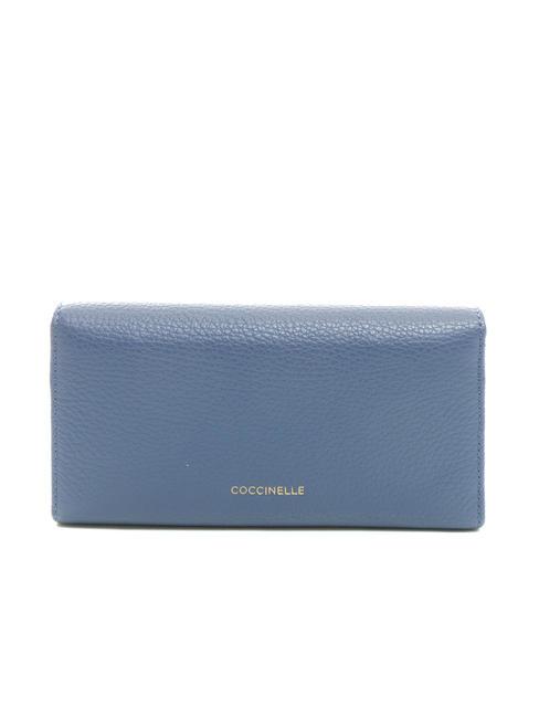 BLOSSOM Gro&szlig;e Geldb&ouml;rse aus strukturiertem Leder Blaubeere - Brieftaschen Damen