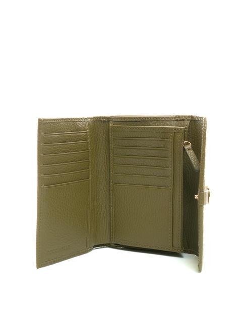 DORA Kleine Geldb&ouml;rse aus strukturiertem Leder Loden - Brieftaschen Damen