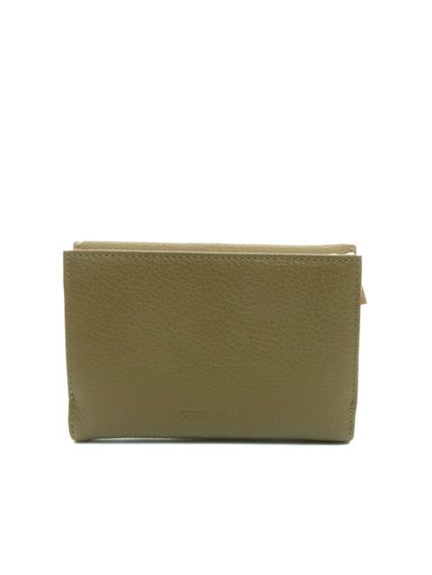 DORA Kleine Geldb&ouml;rse aus strukturiertem Leder Loden - Brieftaschen Damen