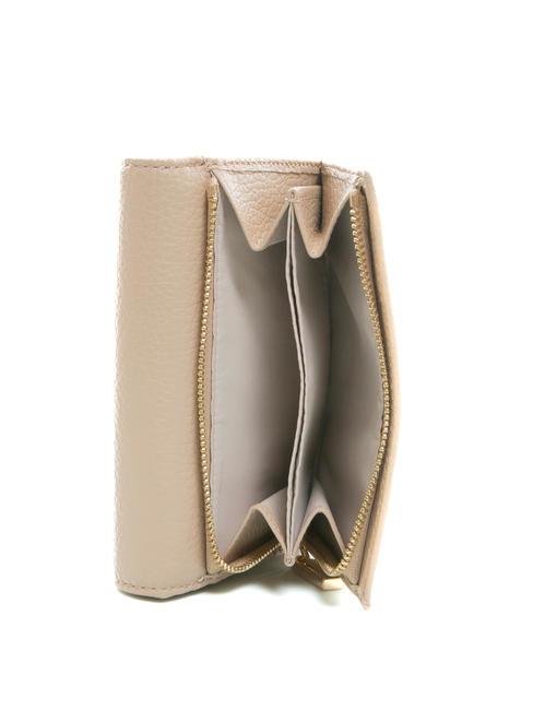 DORA Kleine Geldb&ouml;rse aus strukturiertem Leder Puderrosa - Brieftaschen Damen