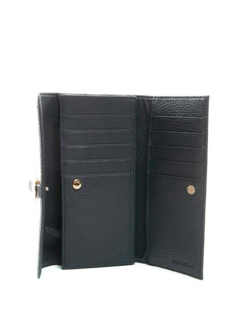 DORA Mittelgro&szlig;e Geldb&ouml;rse aus genarbtem Leder DUNKELBLAU - Brieftaschen Damen