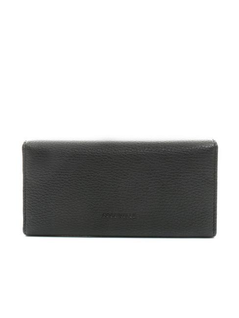 DORA Mittelgro&szlig;e Geldb&ouml;rse aus genarbtem Leder Schwarz - Brieftaschen Damen