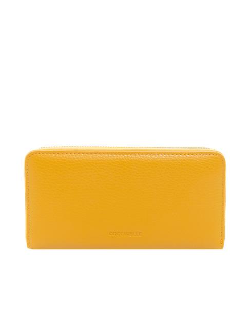 DORA Gro&szlig;e Lederbrieftasche mit umlaufendem Rei&szlig;verschluss Harz - Brieftaschen Damen