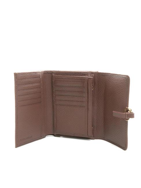 DOT Kleine Geldb&ouml;rse aus strukturiertem Leder Johannisbrot - Brieftaschen Damen